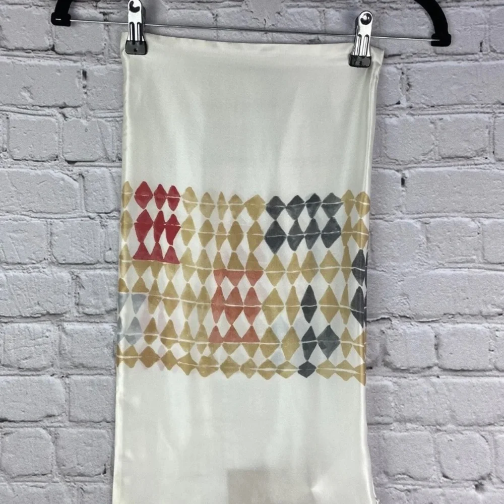 West Elm 100% Silk 12x21 inch Multicolored Pillow Cover NWT